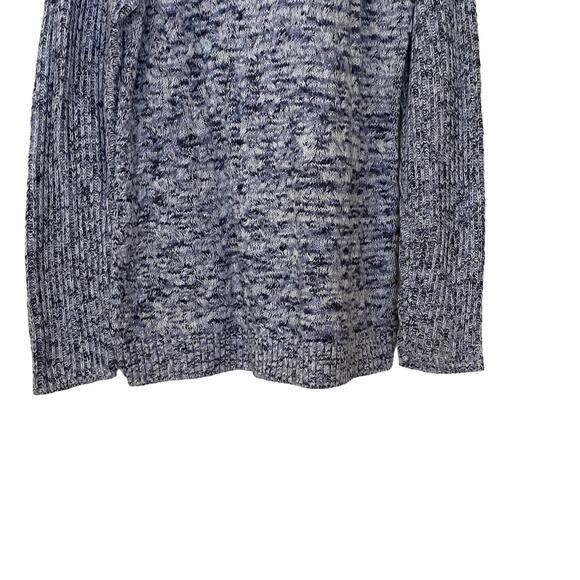 Croft & Barrow Womans Size L Blue Gray Long Sleeve Mock Neck Chunky Knit Sweater - Picture 7 of 8